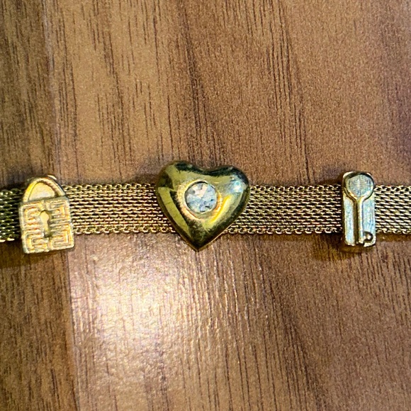 Givenchy Rare Vintage Heart Lock and Key Bracelet - Picture 9 of 12